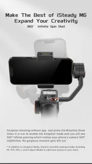 Hohem iSteady M6 smartphone gimbal zwart