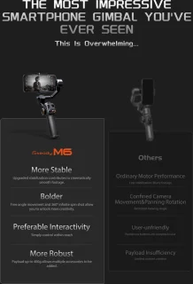 Hohem iSteady M6 smartphone gimbal zwart