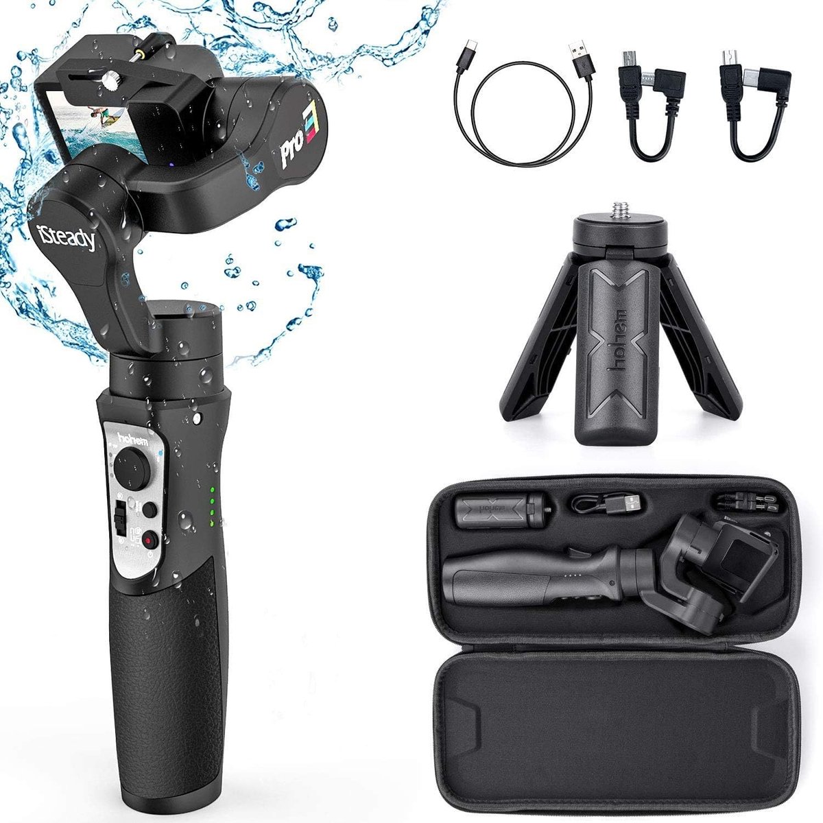De Hohem iSteadyPro 3 Handheld 3-Axis Gimbal Zwart in één oogopslag