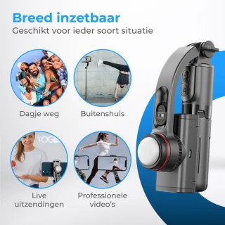 Nuvance Smartphone Gimbal Stabilisator met Statief en Afstandsbediening