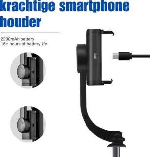 Smartphone Gimbal Stabilizer 3-Assig Zwart