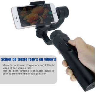 Smartphone Gimbal Stabilizer 3-Assig Zwart