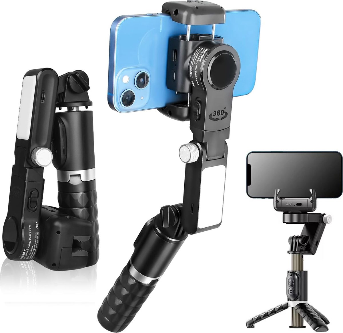 De Smartphone Gimbal Stabilizer Bluetooth Draagbaar in één oogopslag