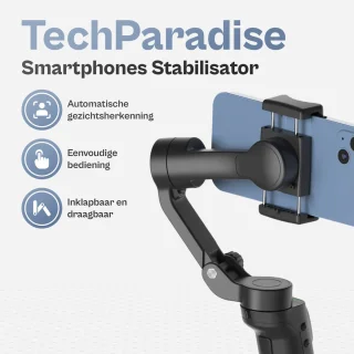 Smartphone stabilisator 3-assige gimbal zwart