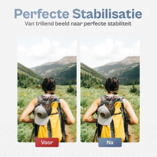Smartphone stabilisator 3-assige gimbal zwart