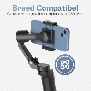 Smartphone stabilisator 3-assige gimbal zwart