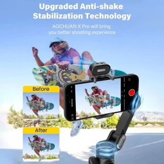 Stemily Gimbal Smartphone 3-assig Draadloos Opladen OLED-display