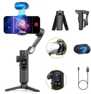 Stemily Gimbal Smartphone 3-assig Draadloos Opladen OLED-display