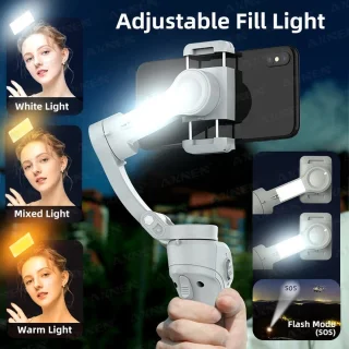 TCmic Handheld Gimbal voor Smartphone en Spiegelloze camera - Wit