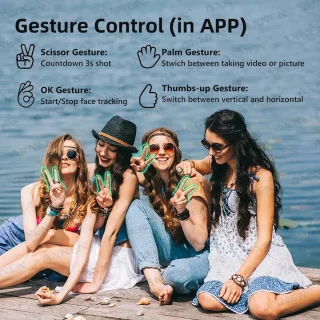 TCmic Handheld Gimbal voor Smartphone en Spiegelloze camera - Wit