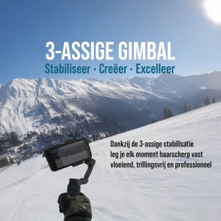 Wuff Gimbal 3-assige Telefoon Stabilisator Zwart
