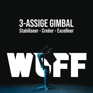 Wuff Gimbal 3-assige Telefoon Stabilisator Zwart