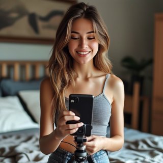 Wuff Gimbal 3-assige Telefoon Stabilisator Zwart