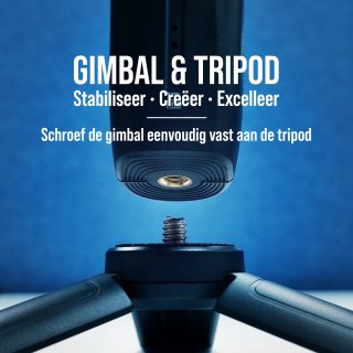 Wuff Gimbal 3-assige Telefoon Stabilisator Zwart