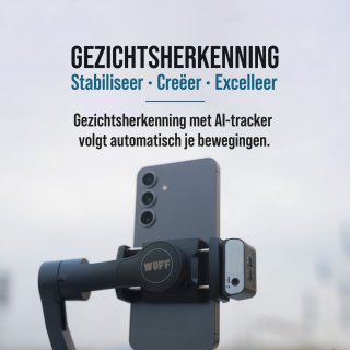 Wuff Gimbal 3-assige Telefoon Stabilisator Zwart