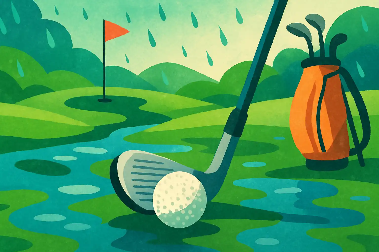 Speel je vaak op natte greens? zo stel je je golfset samen voor maximale controle