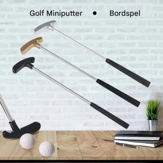 Mini-golfputter - set met 2 golfballen - tafelgolf- of oefengereedschap - voor kinderen/volwassenen