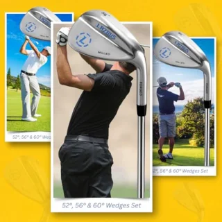 Premium Gesmede Golfwiggen voor Heren - 52, 56, 60 Graden - Ideaal Golfcadeau