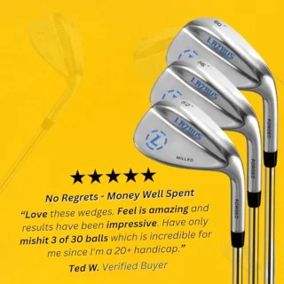 Premium Gesmede Golfwiggen voor Heren - 52, 56, 60 Graden - Ideaal Golfcadeau
