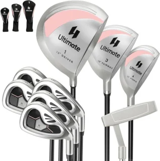 Speel met vertrouwen: 9-delige roze golfset voor dames