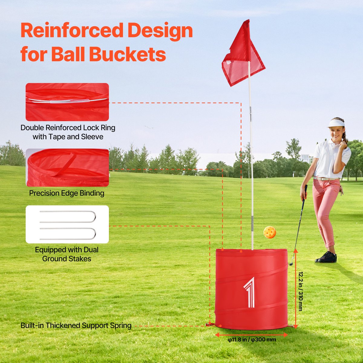 Wat vinden we goed aan de Backyard 6-Gaats Golf Chipping Oefenset Openlucht
