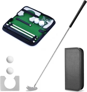 Binnen-minigolfset met putter en 2 golfclubs