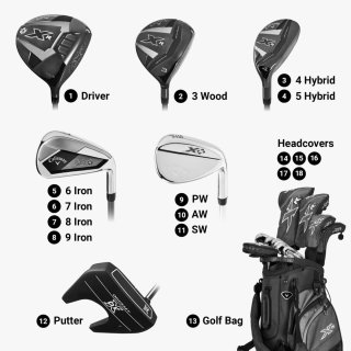 Callaway XR 16-Delige Heren Golfset Steel Shaft Zwart Zilver