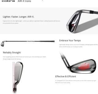 Cobra Air-X 2 Combo Golfset Heren graphite