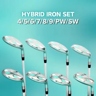 Complete Dames Hybride Golfset - IJzers 4 t/m SW