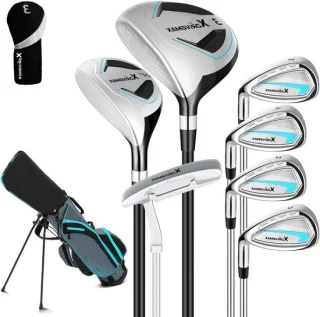 Complete Golfset 8-delig - Blauw (Rechts/Links) review