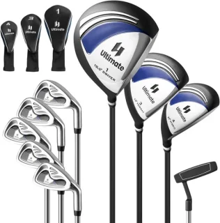 Complete golfset 9-delig rechtshandig blauw