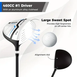 Complete Heren Golfset - Golfclubs en Standbag - Wit