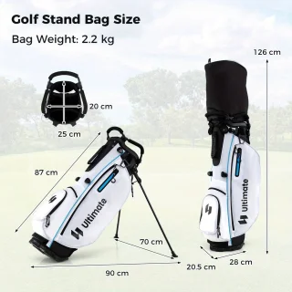 Complete Heren Golfset - Golfclubs en Standbag - Wit