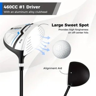 Complete Heren Golfset - Golfclubs en Standbag - Wit