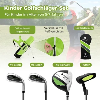 COSTWAY 6-delige kindergolfclubset rechtshandig