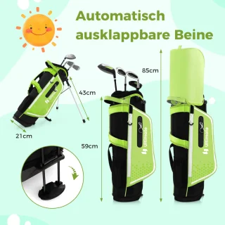 COSTWAY 6-delige kindergolfclubset rechtshandig