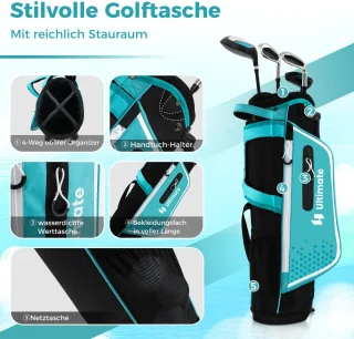 COSTWAY 6-delige kindergolfclubset rechtshandig met tas