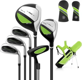 COSTWAY 6-delige rechtshandige kindergolfclubset met tas en hoes