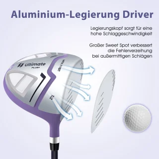 COSTWAY Complete Dames Golfclubset 11-delig Rechtshandig