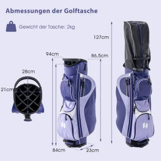 COSTWAY Complete Dames Golfclubset 11-delig Rechtshandig