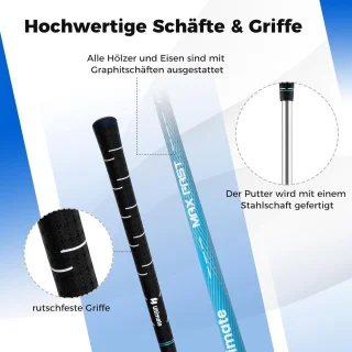 Wat vinden we goed aan de COSTWAY complete golfclubset voor heren, 11-delig rechtshandig