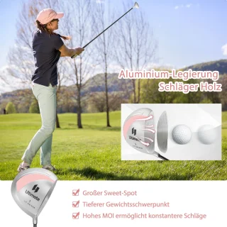 COSTWAY Dames Golfclubset 9/10-delig Rechtshandig