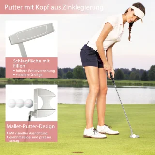 COSTWAY Dames Golfclubset 9/10-delig Rechtshandig