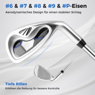 COSTWAY Golfclubset voor heren 9/11-delig rechtshandig