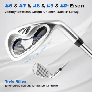 COSTWAY Golfclubset voor heren 9/11-delig rechtshandig