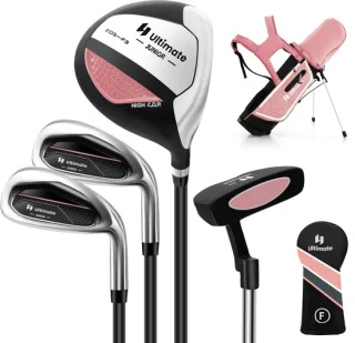 COSTWAY kindergolfclubset 6-delig rechtshandig met golftas