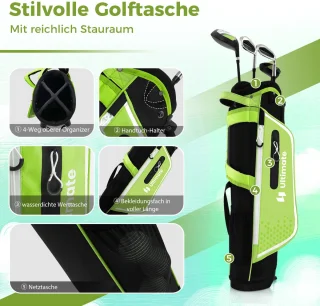 COSTWAY Kindergolfset Rechtshandig met Tas