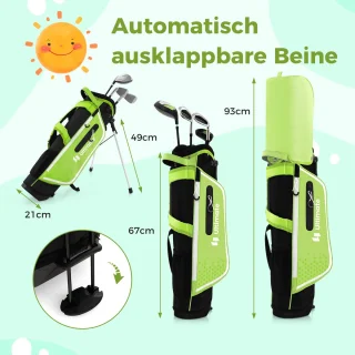 COSTWAY Kindergolfset Rechtshandig met Tas
