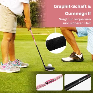 COSTWAY Kindergolfset Rechtshandig met Tas en Regenhoes