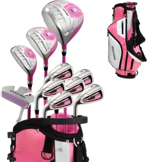 Dames golfclub set linkshandig roze